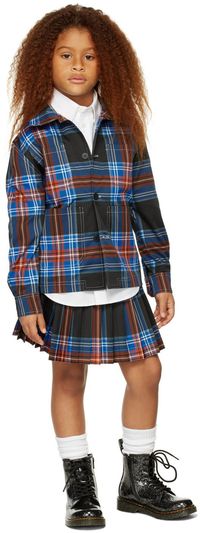 Charles Jeffrey LOVERBOY SSENSE Exclusive Kids Black Tartan Jacket