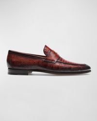 Men's Vincente Lizard Penny Loafers