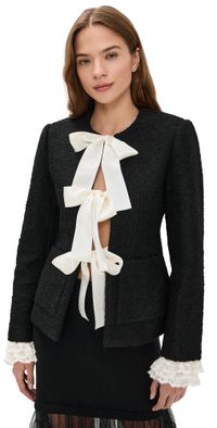 Sea Seraphine Solid Bow Jacket Black L