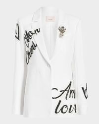 Crushed Sequin Loveletter Karlie Blazer