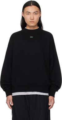 Off-White Pull molletonné noir de style planchiste à quatre flèches modifiées