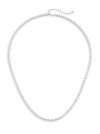 Women's 14K White Gold & 7 TCW Natural Diamond Tennis Necklace - White Gold
