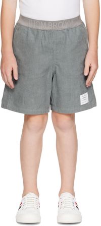 Thom Browne Kids Gray Three-Pocket Shorts