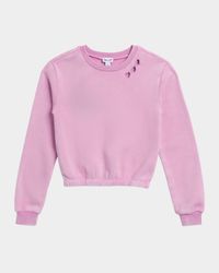 Girl's Midnight Cloud Cutout Heart Sweatshirt, Size 8-14