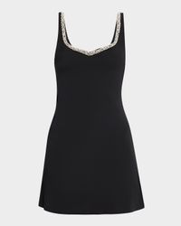Eve Embellished-Trim Mini Dress