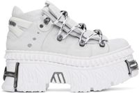 VETEMENTS White & Gray New Rock Edition Fire Platform Sneakers