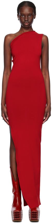 Rick Owens Red Athena Maxi Dress