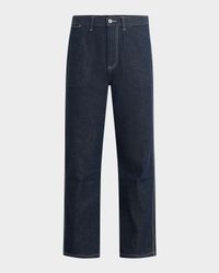 Men's Chambray Straight-Leg Utility Pants