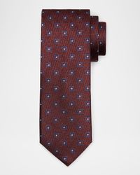 Men's Floral Geometric Silk Jacquard Tie