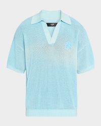 Men's Cotton Knit Johnny Collar Polo Shirt