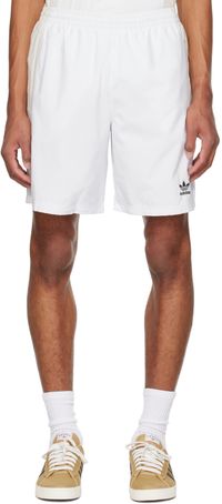 adidas Originals White & Beige Rekive Shorts