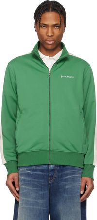 Palm Angels Green Embroidered Logo Track Jacket