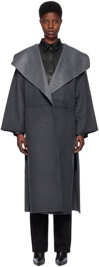 TOTEME Gray Two-Tone Coat