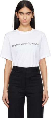 Victoria Beckham T-shirt 'Inoffensively Expensive' blanc
