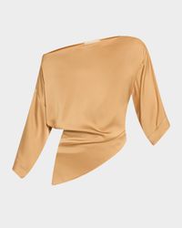 Cataleya Draped One-Shoulder Top