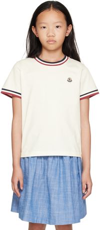 Moncler Enfant Kids Off-White Logo Patch T-Shirt