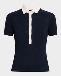 The Knit Button Polo Top