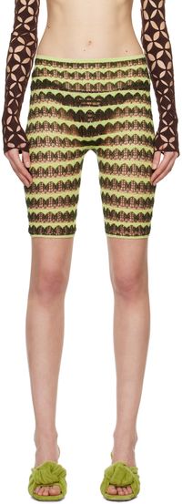 Isa Boulder SSENSE Exclusive Green Lacey Shorts