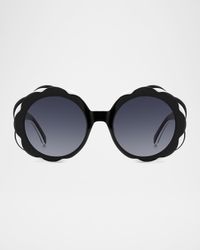 vivi floral round acetate sunglasses