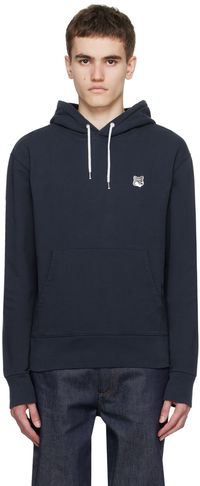 Maison Kitsuné Navy Fox Head Hoodie