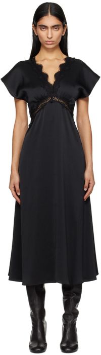 SEA NY Black Noa V-Neck Maxi Dress