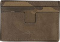 TOM FORD Khaki Camo Nubuck Money Clip Card Holder