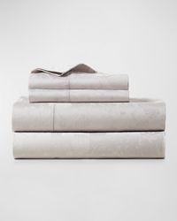 Organic Cotton Bethany Jacquard Flat Sheet, QUEEN