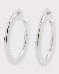 Medium Hoop Earrings in Sterling Silver