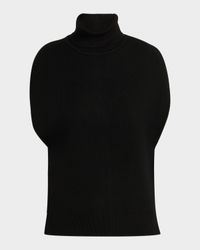 Double-Knitted Turtleneck Cape