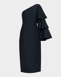 Bidi Bidi Bom Bom Tiered-Sleeve Cocktail Dress