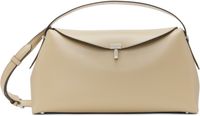 TOTEME Beige T-Lock Leather Top Handle Bag