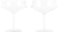Maison Balzac White Pomponette Champagne Coupe Set