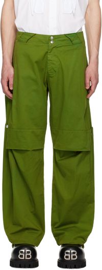 YAKU Green Battle Axe Cargo Pants