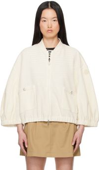 Moncler Off-White Zip Up Jacket