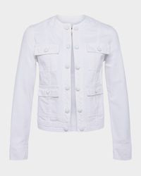 Yari Collarless Denim Jacket