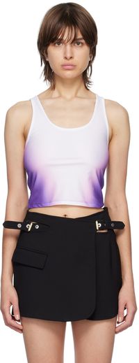 Rombaut White & Purple Gradient Tank Top