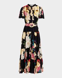 The Sammie Tiered Floral-Print Midi Dress