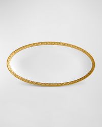 Neptune 24K Gold-Rimmed Oval Platter, 14"