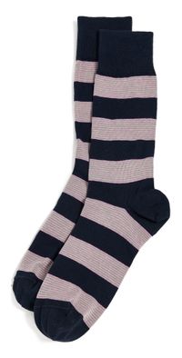 Paul Smith Johnny Stripe Socks Navy One Size