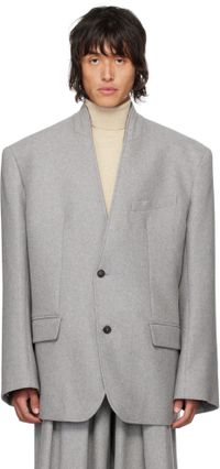 Hed Mayner Gray Flannel Blazer