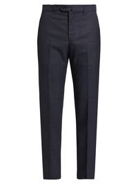 Men's Wool Slim Trousers - Blue - Size 46