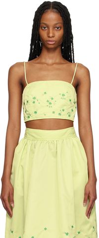 GANNI SSENSE Exclusive Green Camisole