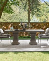 Camille Double Pedestal Outdoor Dining Table