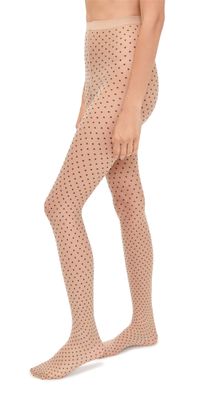 Wolford 17656 Multicolored Dot Tights Fairly Light/Black M
