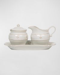 Berry & Thread Whitewash 3-Piece Sugar and Creamer Set