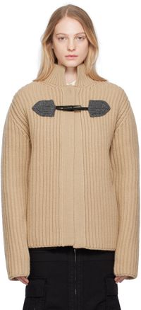 We11done Beige Duffle Cardigan