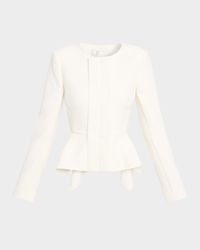 Peplum Crepe Jacket