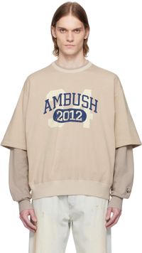 AMBUSH Beige Layered Sweatshirt