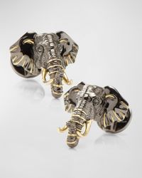 Men's Two-Tone Elephant Cufflinks