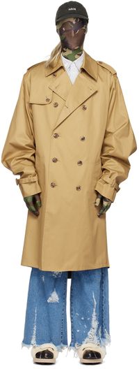 doublet Beige Invisible Trench Coat